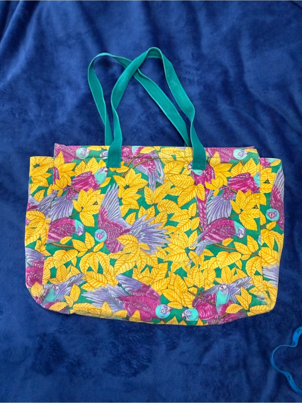 Hermès Perruches Cotton Canvas Beach Tote Bag